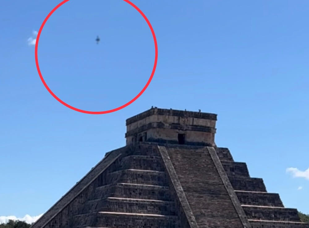 UFO Over Maya Pyramids on Birthday of Victoria Unikel
